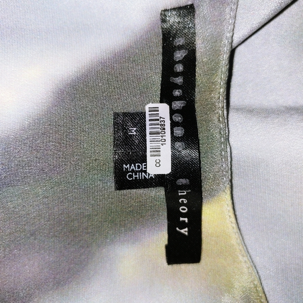 Theory Binta Silk Blouse M - Picture 8 of 10